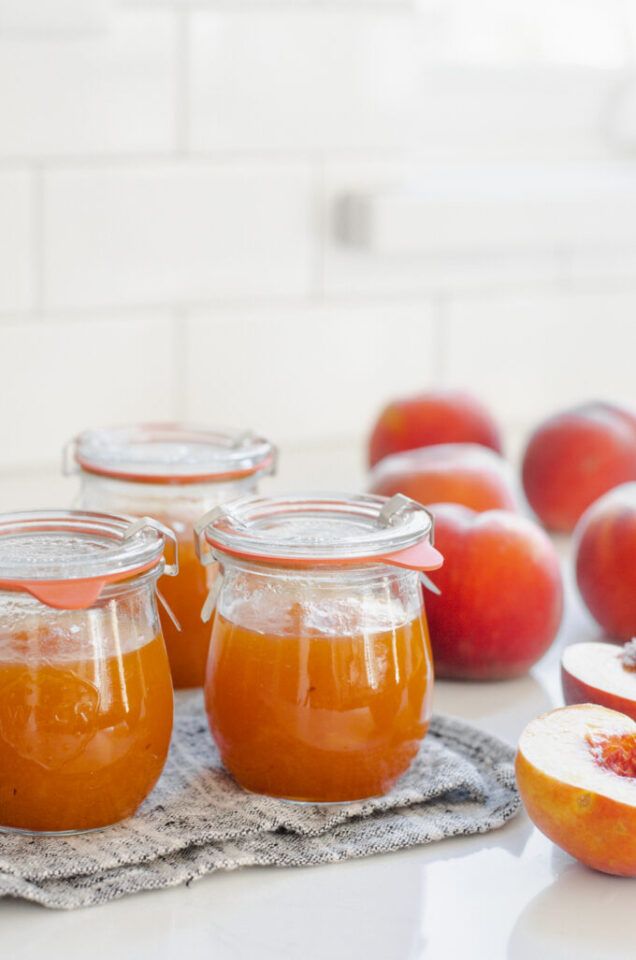 Easy Peach Jam Recipe without Pectin Buttered Side Up