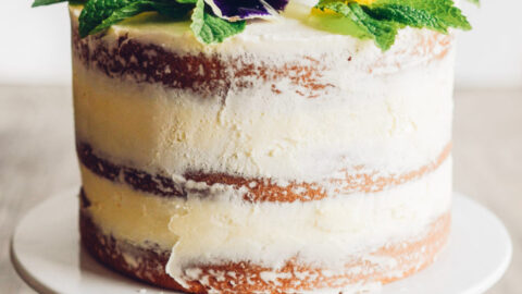 Triple Lemon Naked Layer Cake with Edible Flowers - Buttered Side Up