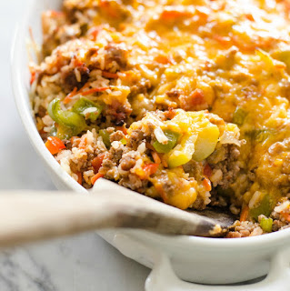 Stuffed Pepper Casserole - Easy Supper Recipe | Buttered Side Up