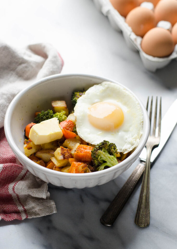 Meal Prep Roasted Vegetable Breakfast Bowls Paleo And Whole30 Friendly Buttered Side Up 8449