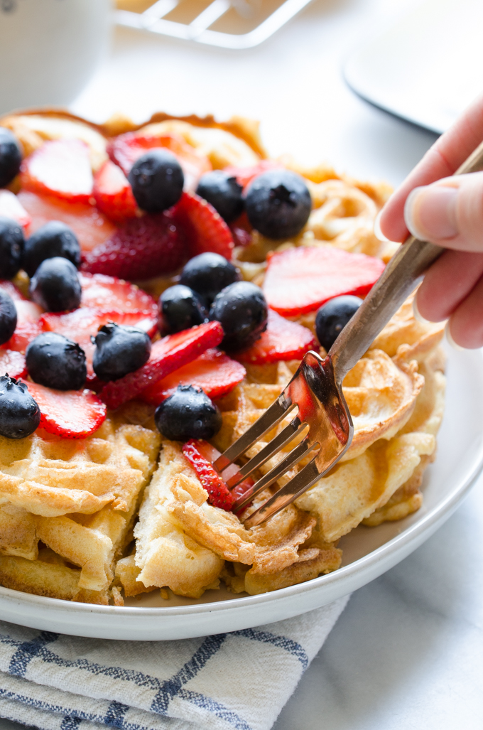 Overnight Sourdough Waffles