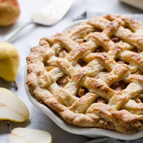 Spiced Pear Pie Recipe for Fall or Thanksgiving - Buttered Side Up