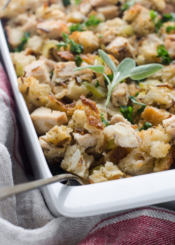 Chicken Wild Rice Stuffing Casserole - Buttered Side Up