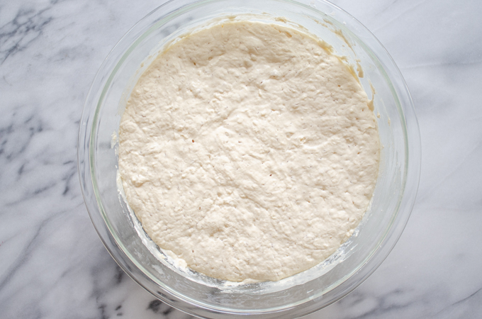 The fermented sourdough pancake batter.