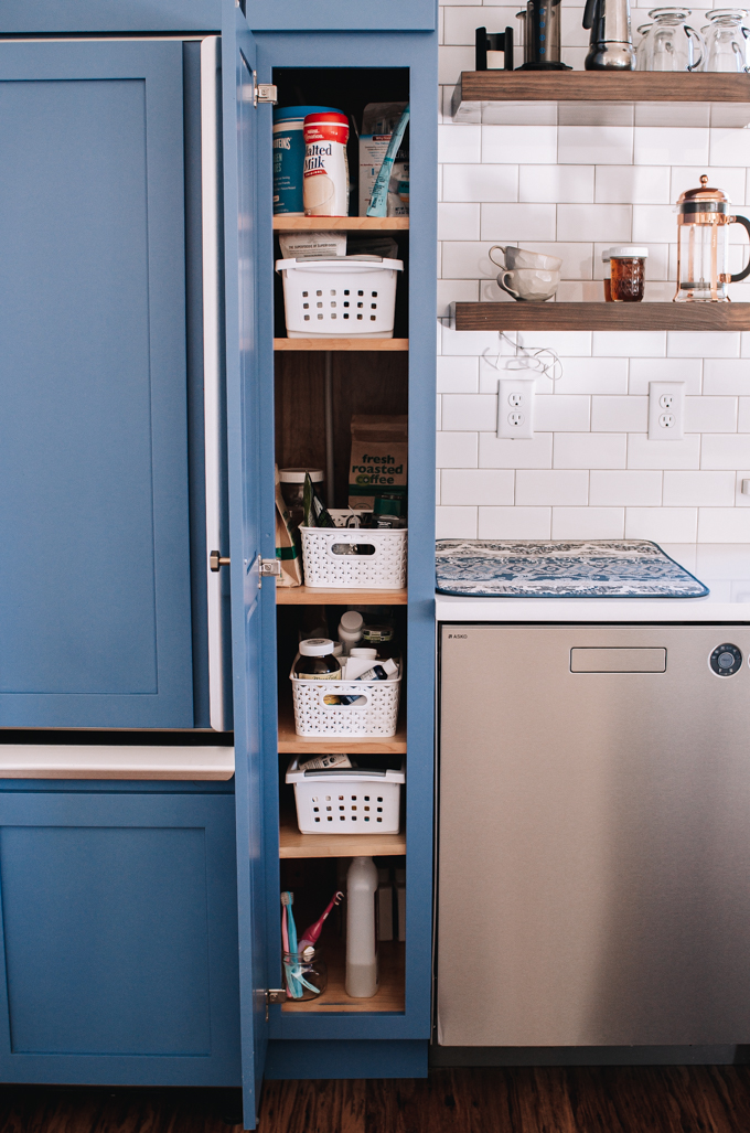 Kitchen Pantry with XO Cereal Containers - Transitional - Kitchen