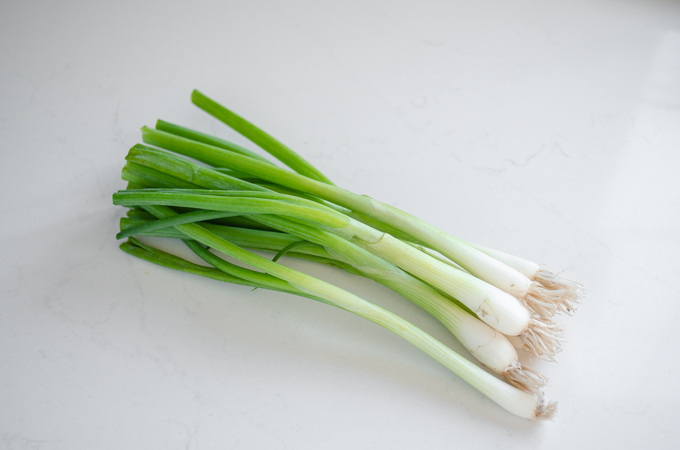 A bunch of green onions.