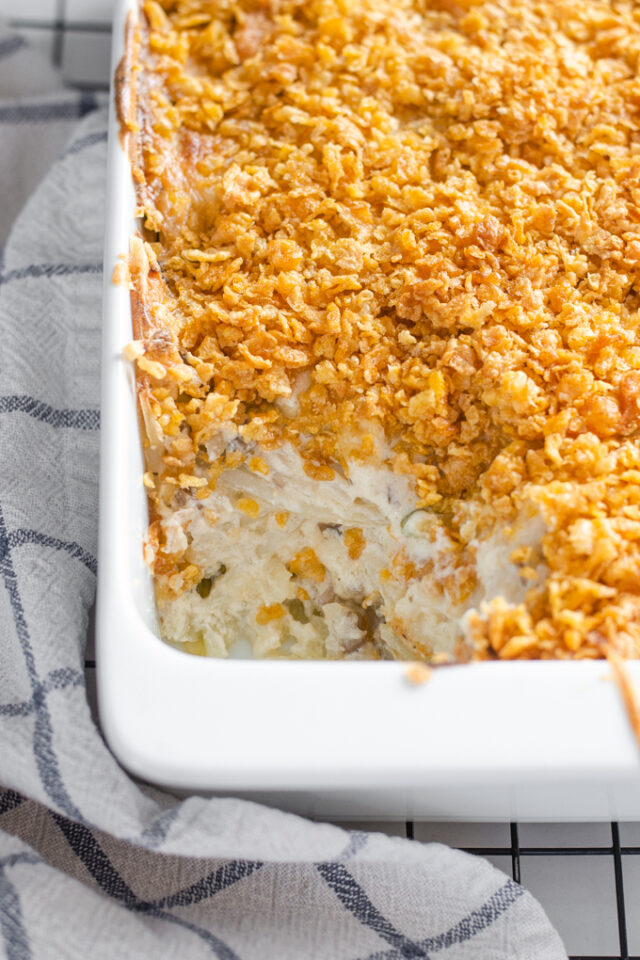 Gluten Free Cheesy Potatoes [AKA Funeral Potatoes] - Buttered Side Up