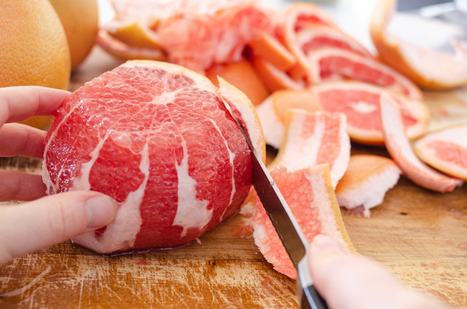 The best way to cut a grapefruit.