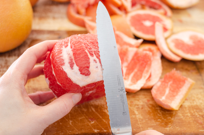 The best way to cut a grapefruit.