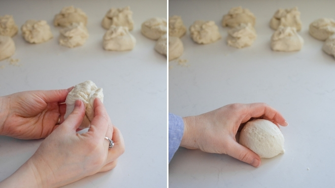 Shaping Sourdough English Muffins