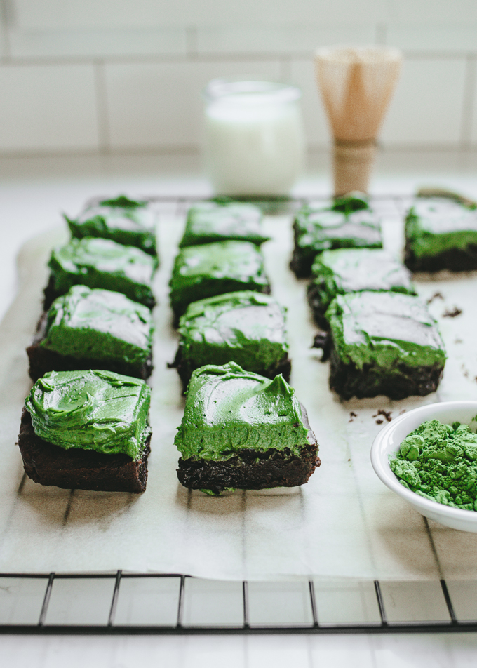 The BEST Matcha Brownies Recipe without white chocolate!