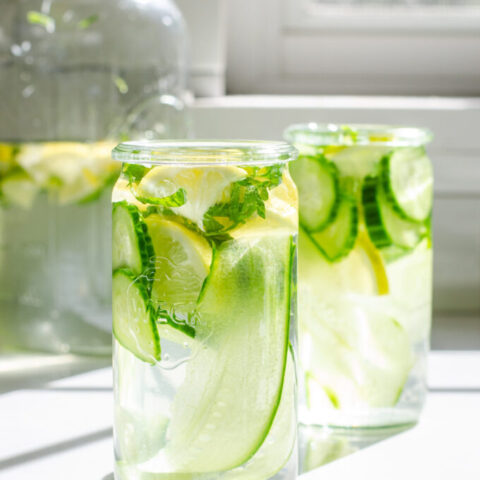 Big Transparent Glass Jar with Tap for Refreshing Summer Drinks