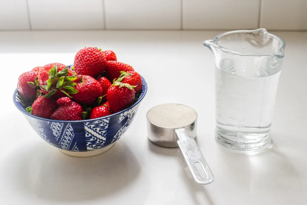 Strawberry Glass Water Carafe with Glass Tumbler